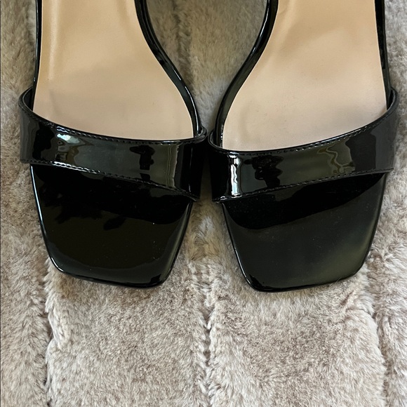 Lulu's Kaylena Black Patent Ankle Strap High Heel Sandals - 11 - Picture 4 of 10